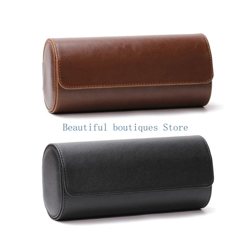 U4LF 3 Slots Watch Roll Travel - Watch Travel Roll Case 3 Slots Leather 评论和价格