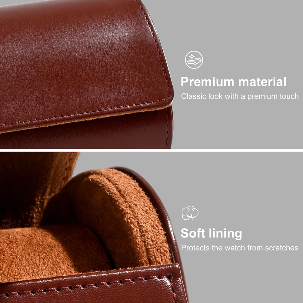 Luxury PU Leather Watch Case W - Watch Travel Roll Case 3 Slots Leather 评论和价格