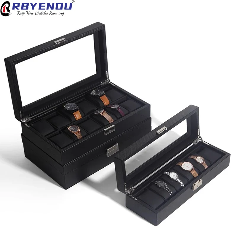 OEM Watch Case Storage Watches - Watch Display Storage Box Carbon Fiber 评论和价格