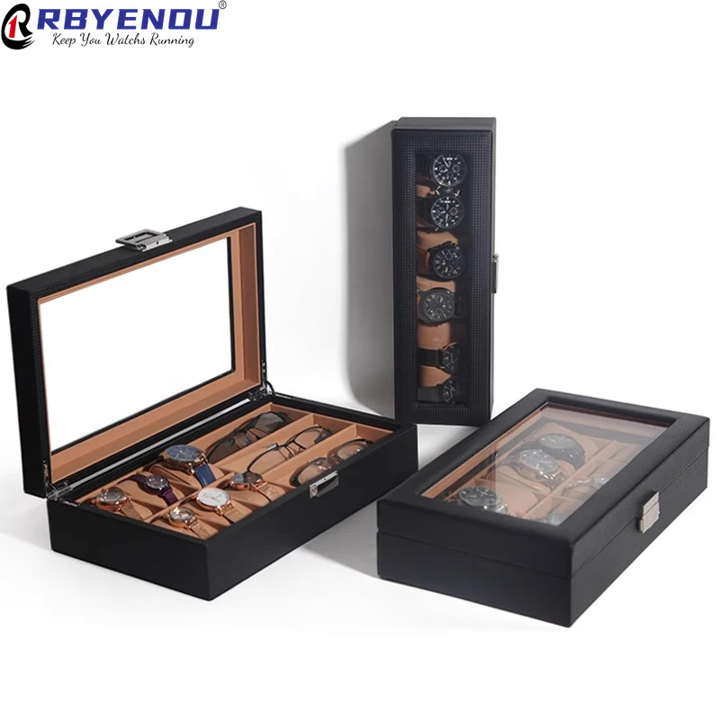 OEM Watch Case Storage Watches - Watch Display Storage Box Carbon Fiber 评论和价格