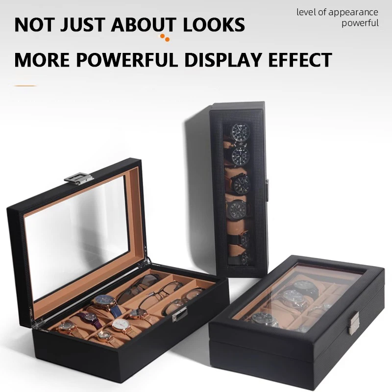 OEM Watch Case Storage Watches - Watch Display Storage Box Carbon Fiber 评论和价格