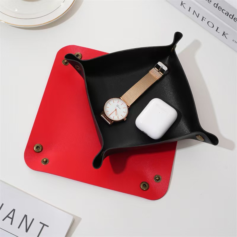 PU Valet Tray Foldable Storage - Valet Tray Nightstand Organizer Leather 评论和价格