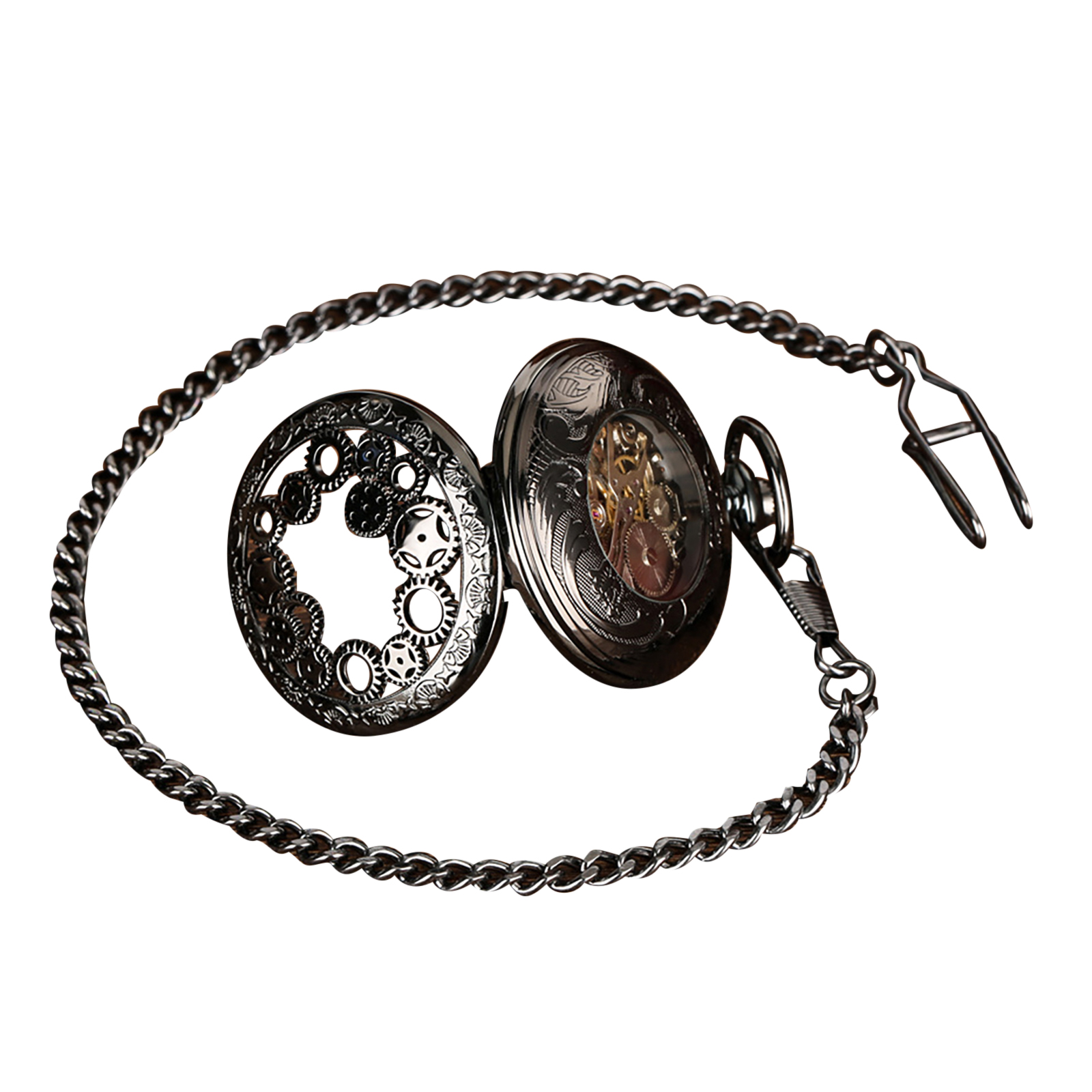 Vintage Hand-Wind Skeleton Poc - Pocket Watch Mechanical Skeleton Vintage 评论和价格