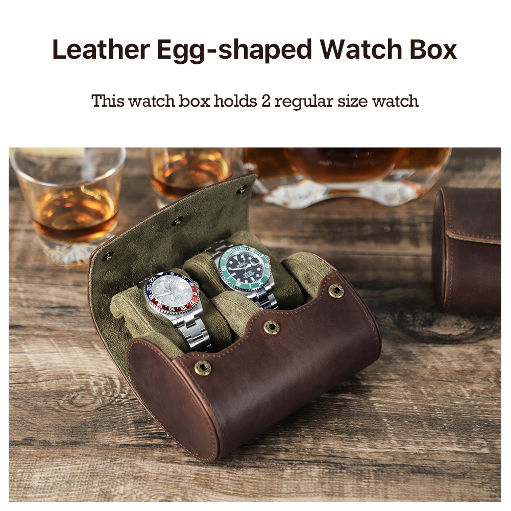 Vintage Genuine Leather Watch  - Watch Travel Roll Case 3 Slots Leather 评论和价格