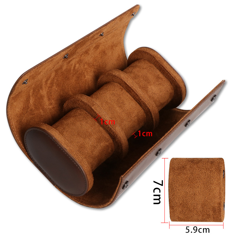 Watch Roll Travel Case 1 2 3 S - Watch Travel Roll Case 3 Slots Leather 评论和价格