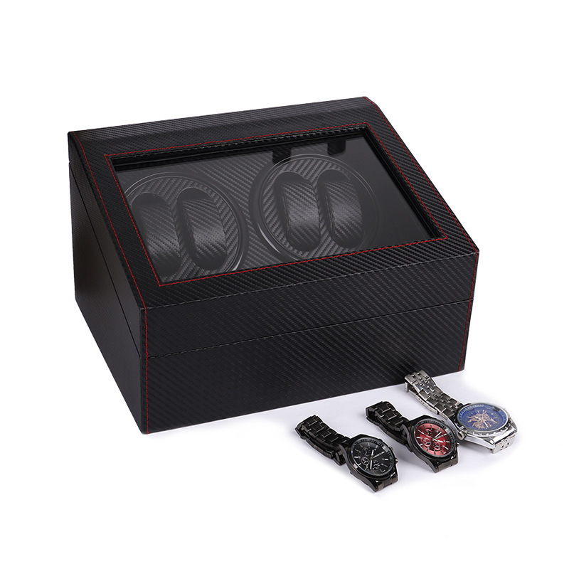 Leather Watch Winders 4 Slot M - Watch Display Storage Box Carbon Fiber 评论和价格