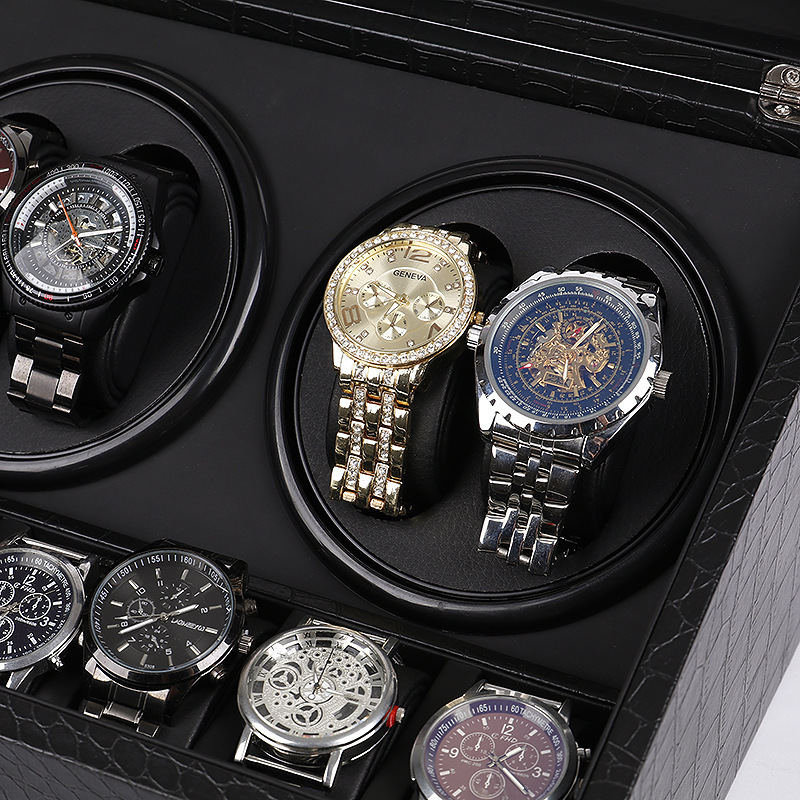 Leather Watch Winders 4 Slot M - Watch Display Storage Box Carbon Fiber 评论和价格