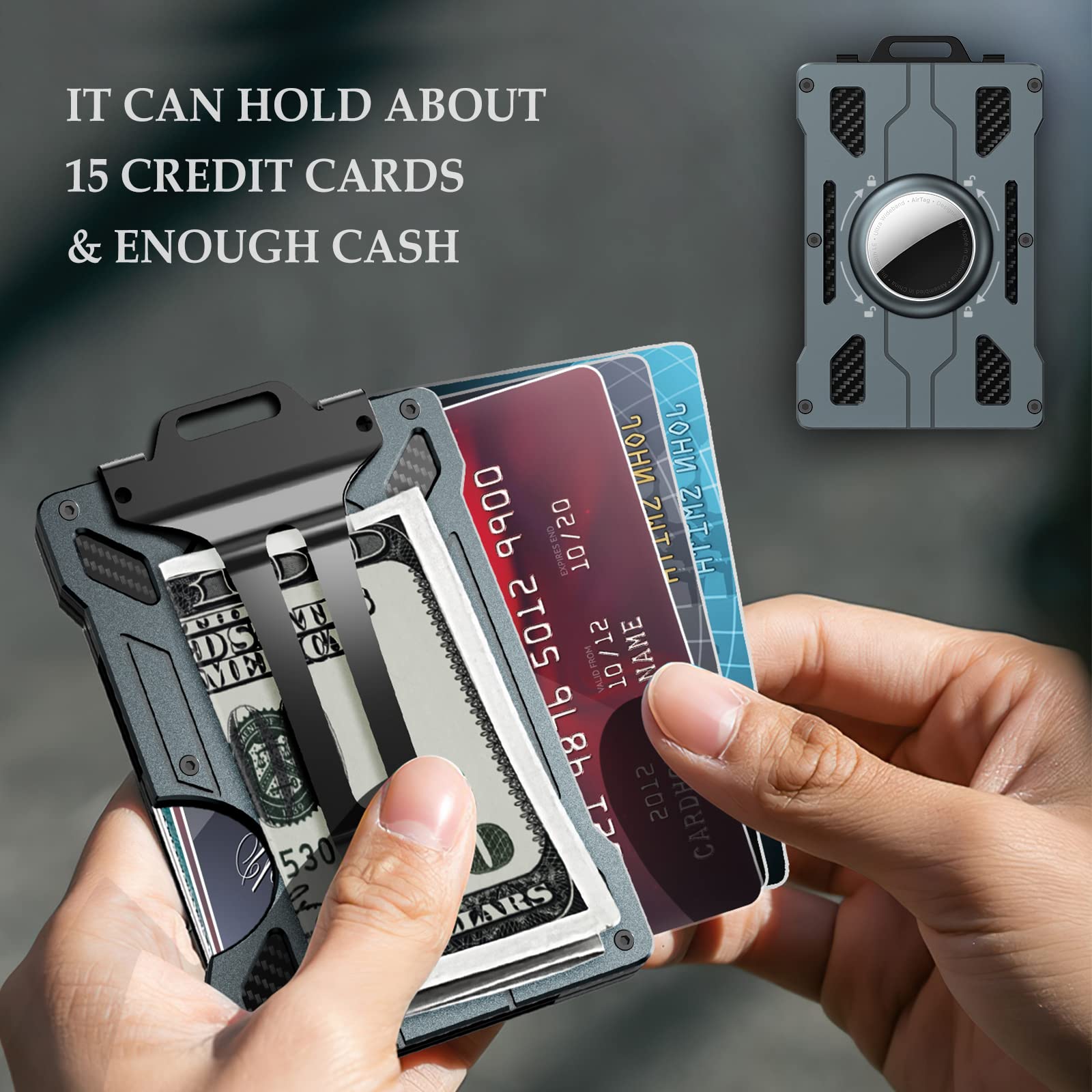 Air Tag Wallet for Men, Minima - Money Clip Minimalist Rfid Blocking 评论和价格