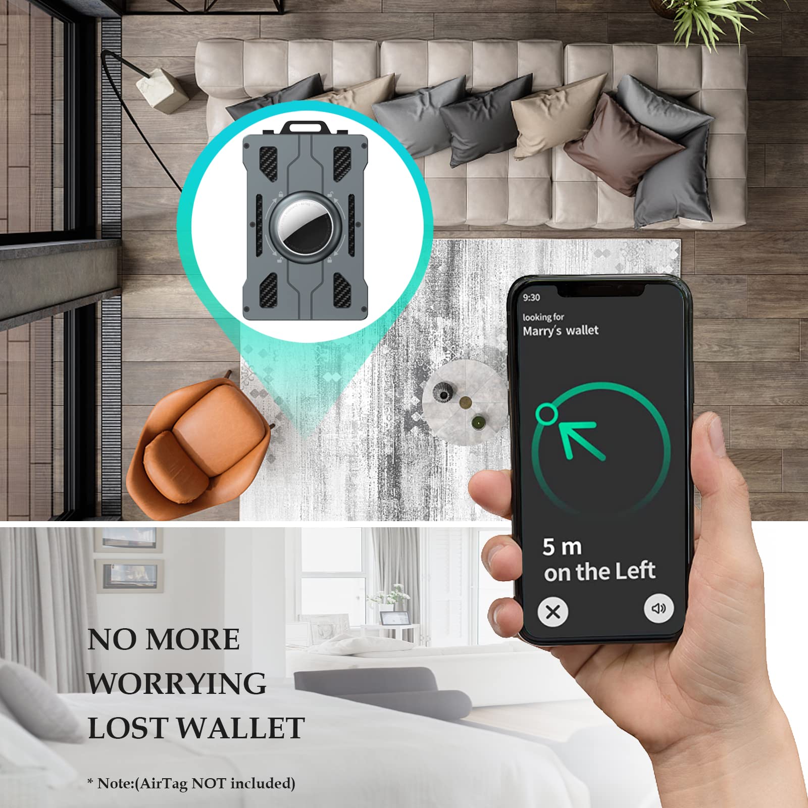 Air Tag Wallet for Men, Minima - Money Clip Minimalist Rfid Blocking 评论和价格