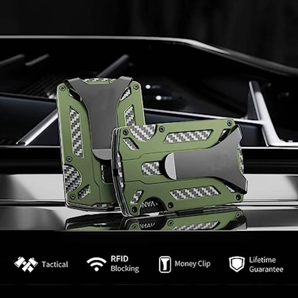 OUIO Men's Tactical Wallet Car - Money Clip Minimalist Rfid Blocking 评论和价格