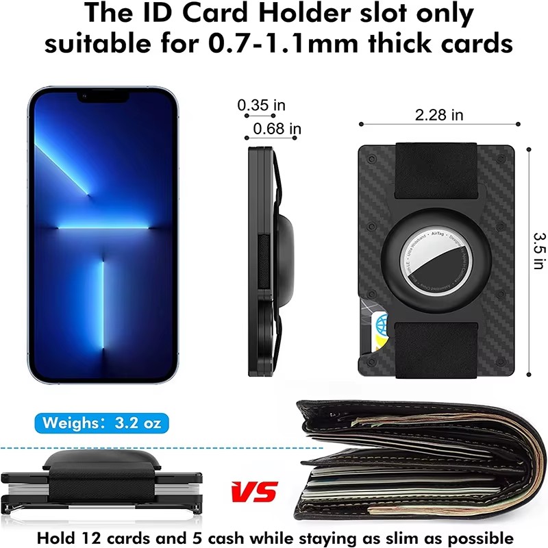 Aluminum Minimalist Wallet RFI - Money Clip Minimalist Rfid Blocking 评论和价格