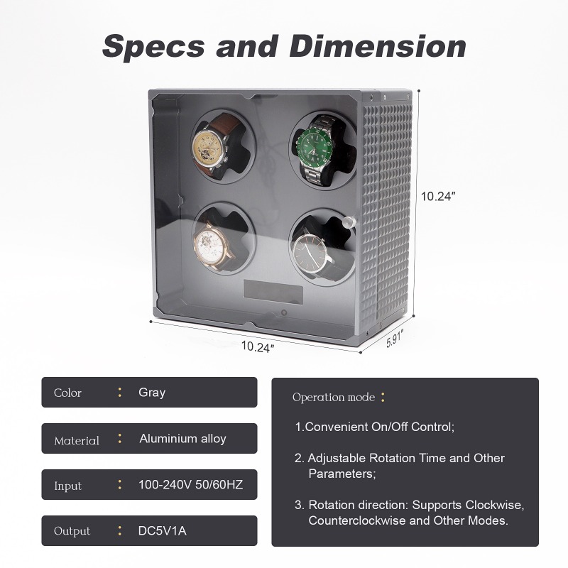 4 Slot Watch Winders Automatic - Watch Winder 4 Watches Automatic Silent 评论和价格