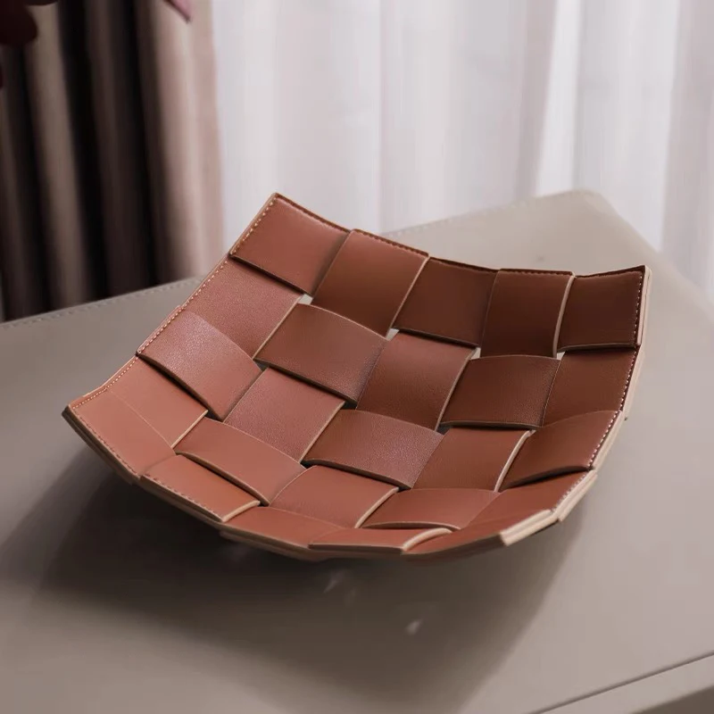 Valet Tray PU Leather Key Bowl - Valet Tray Nightstand Organizer Leather 评论和价格