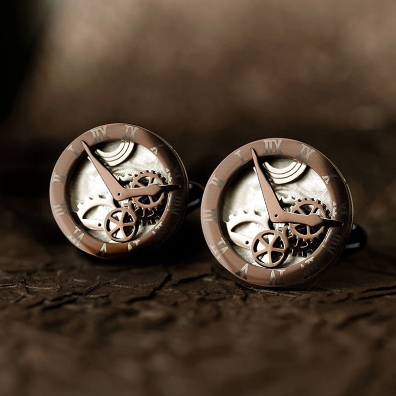 Clock Cufflinks Luxury British - Cufflinks Men Stainless Steel Luxury 评论和价格