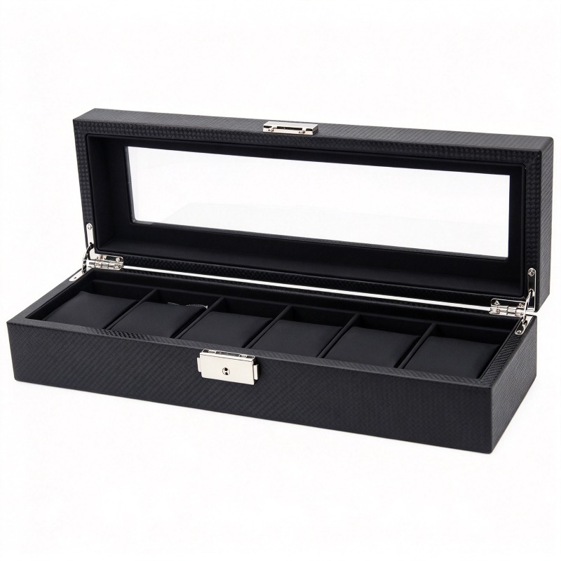 For Carbon Fiber Pattern 6-dig - Watch Display Storage Box Carbon Fiber 评论和价格