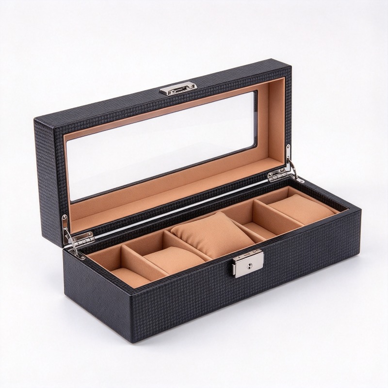 For Carbon Fiber Pattern 6-dig - Watch Display Storage Box Carbon Fiber 评论和价格