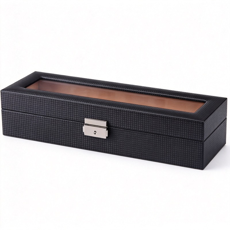 For Carbon Fiber Pattern 6-dig - Watch Display Storage Box Carbon Fiber 评论和价格