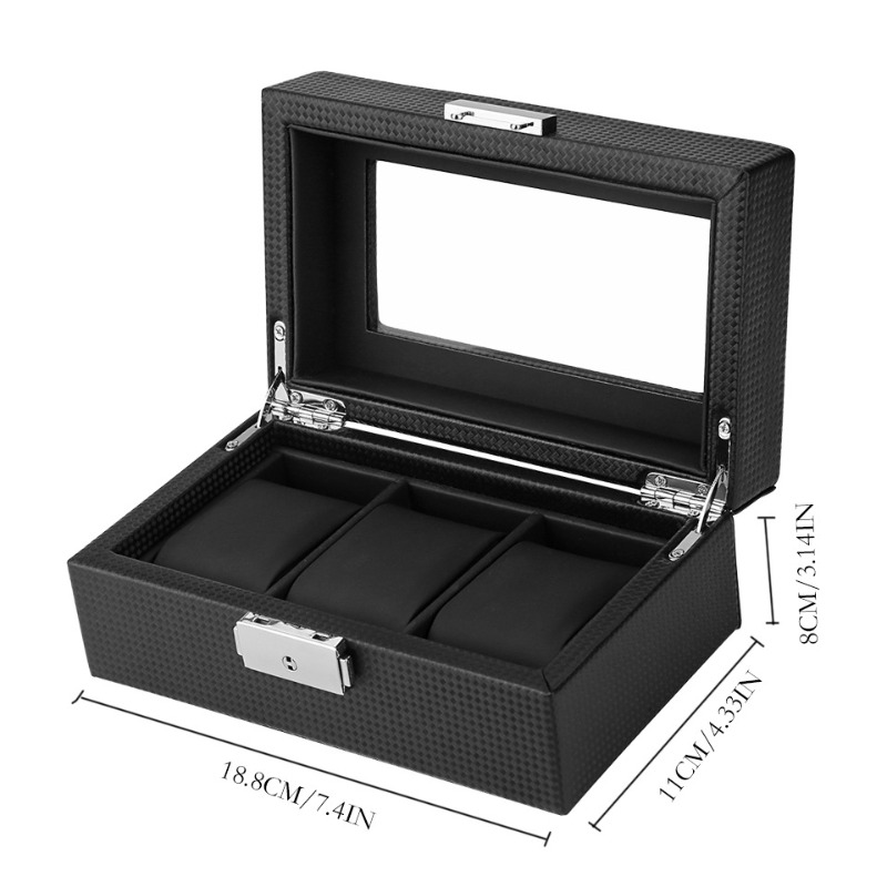 Carbon Fiber Watch Display Box - Watch Display Storage Box Carbon Fiber 评论和价格