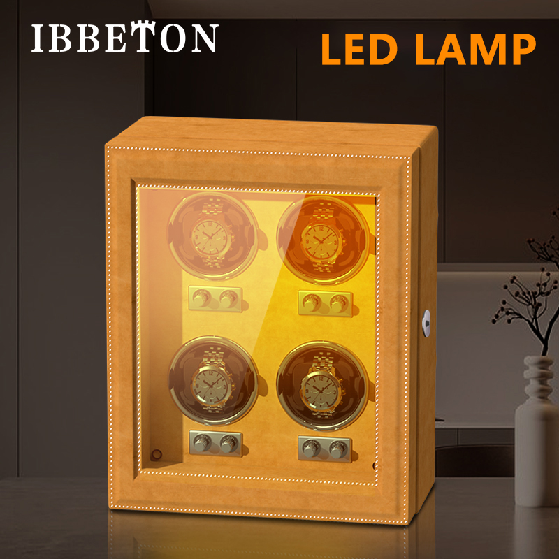 The Luxury PU Leather Watch Is - Watch Winder 4 Watches Automatic Silent 评论和价格