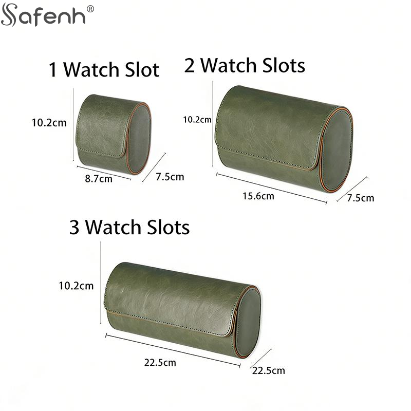 Luxury Leather Watch Roll 1 2  - Watch Travel Roll Case 3 Slots Leather 评论和价格