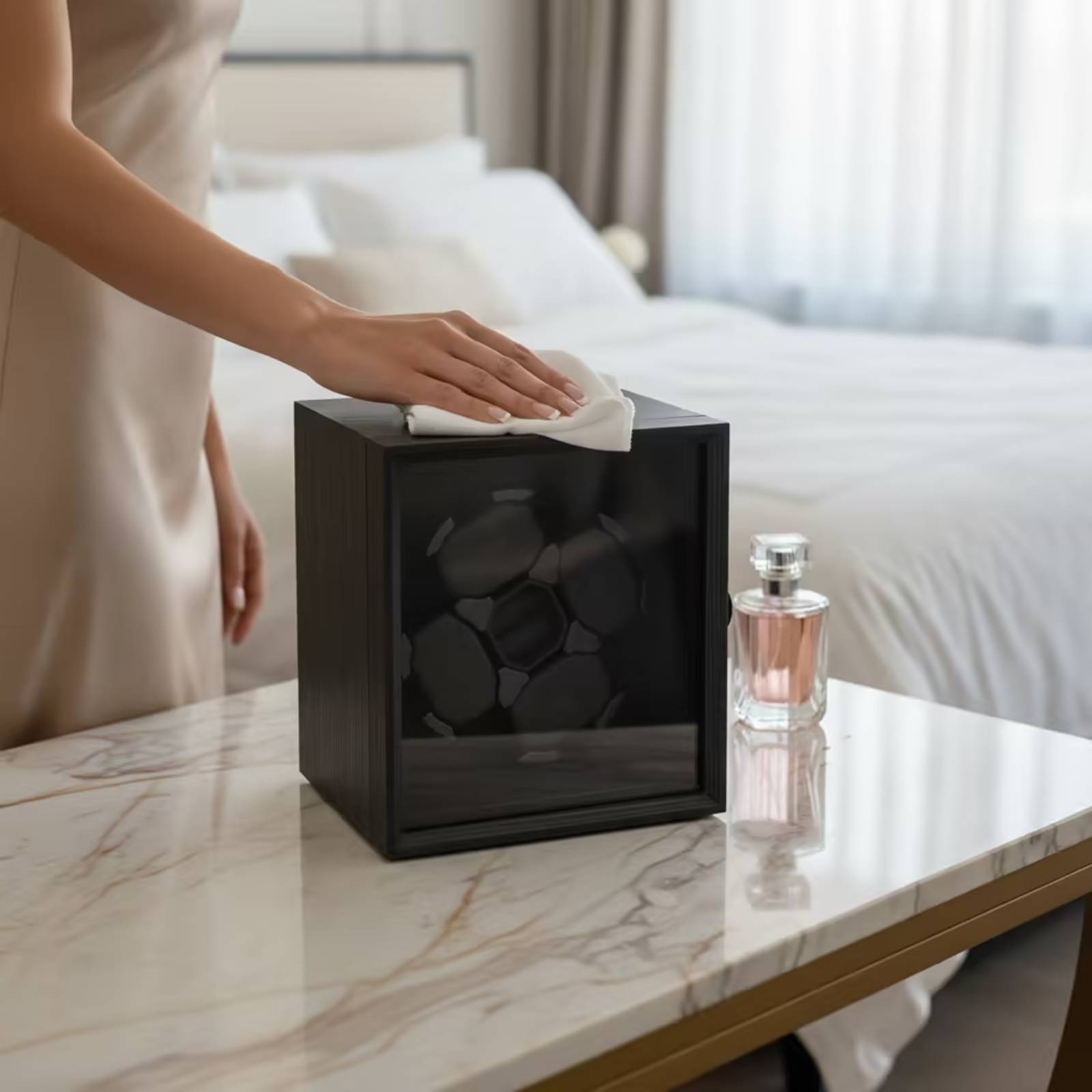 4 Watch Winder Ebony-Grain Aut - Watch Winder 4 Watches Automatic Silent 评论和价格