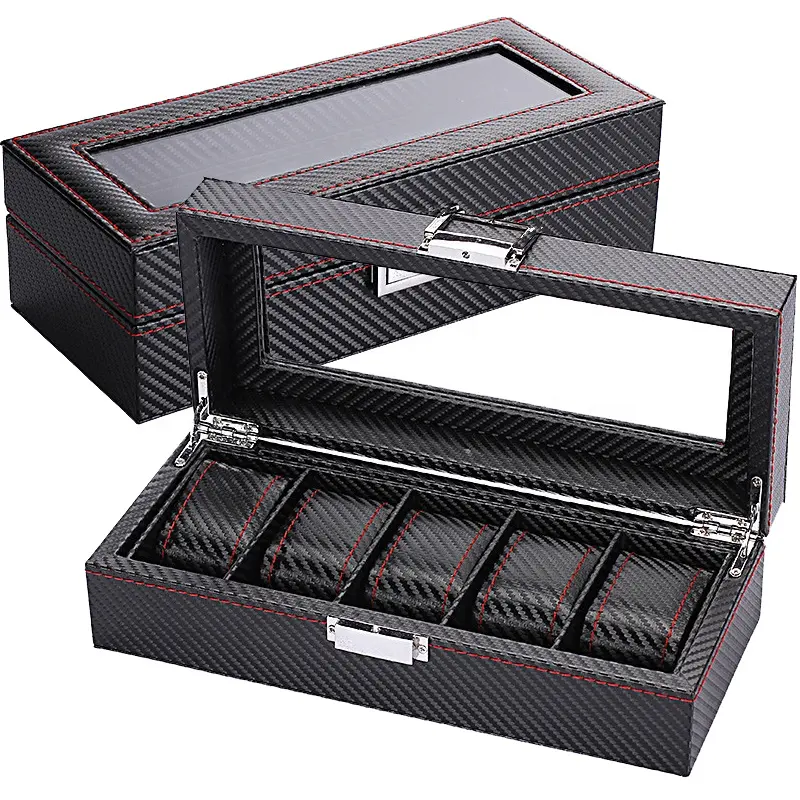 WellZone Fashion Style 5/6/10/ - Watch Display Storage Box Carbon Fiber 评论和价格