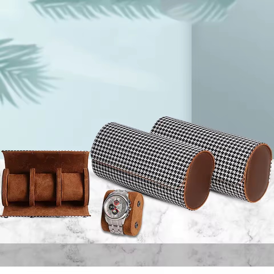 Watch Roll Travel Case-1/2/3 S - Watch Travel Roll Case 3 Slots Leather 评论和价格