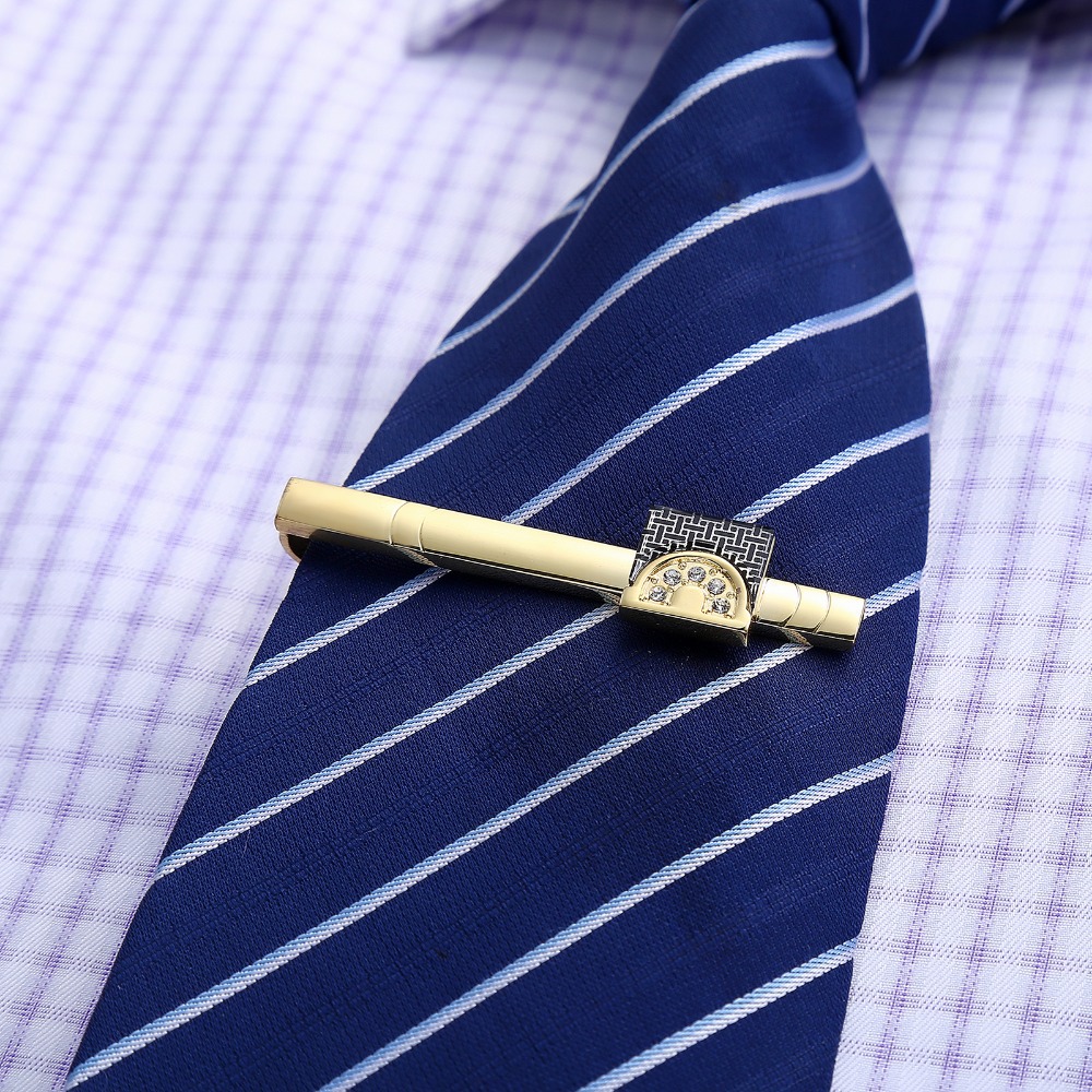 Gold Tone Cufflinks Tie Bar Se - Tie Clip Bar Set Stainless Steel 评论和价格