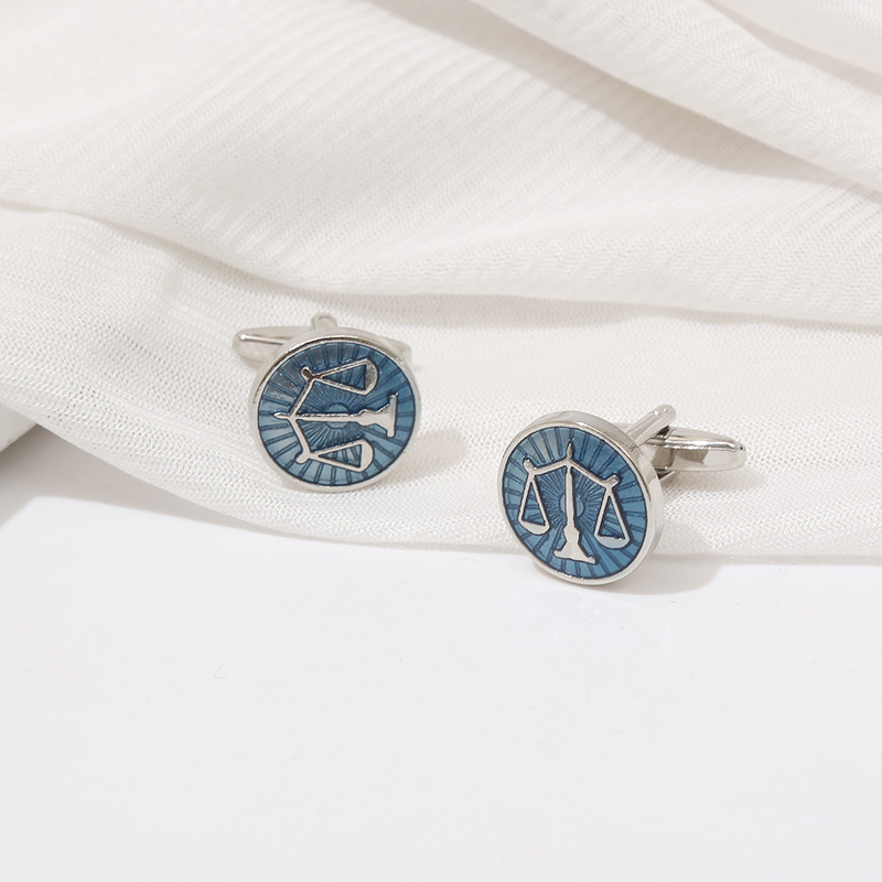 New Product Exquisite Round Bl - Cufflinks Men Stainless Steel Luxury 评论和价格