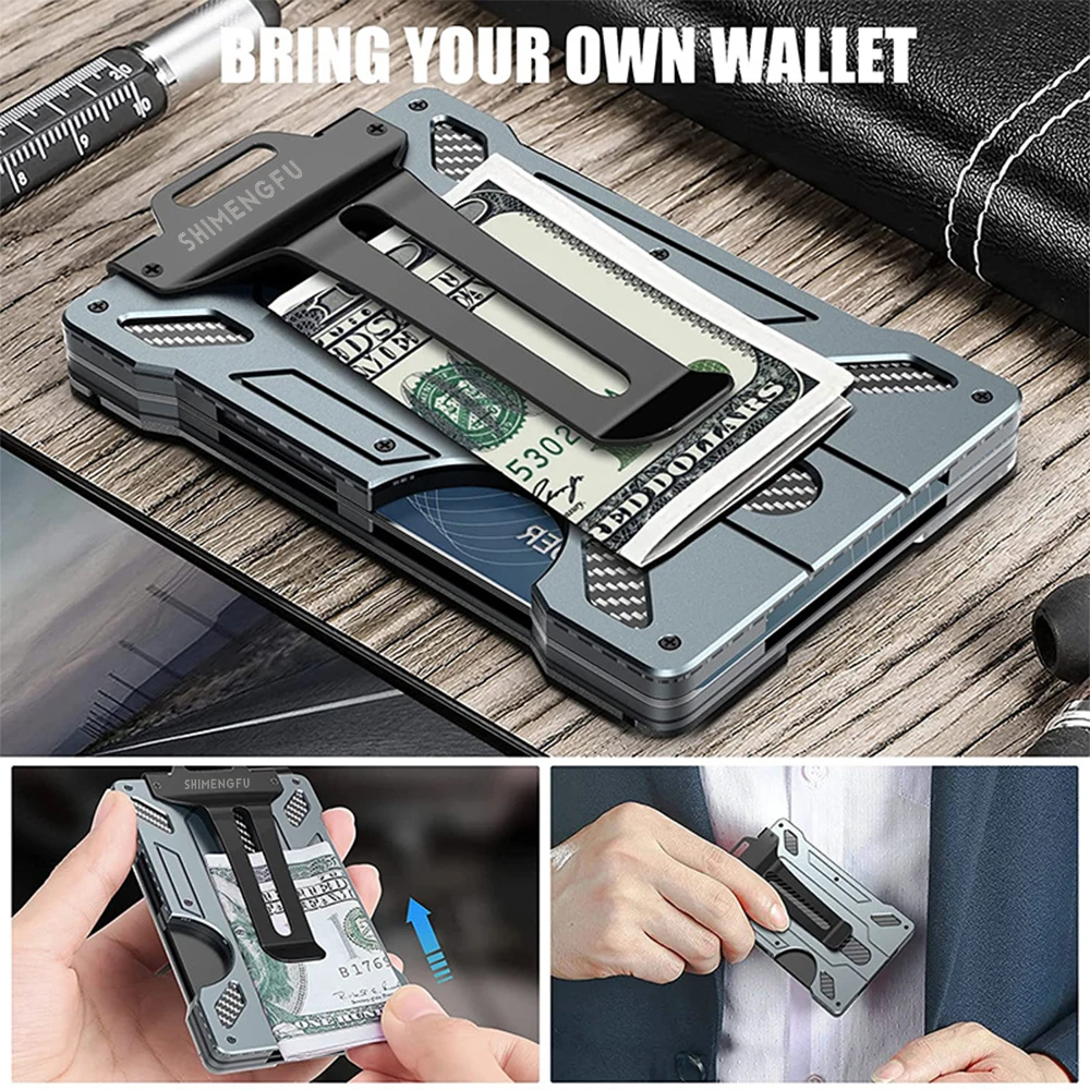 Men's Carbon Fiber Wallet RFID - Money Clip Minimalist Rfid Blocking 评论和价格