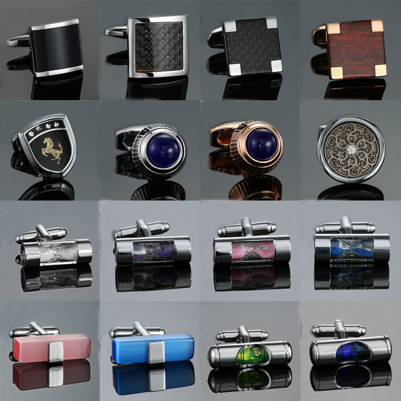 Novelty Luxury high quality st - Cufflinks Men Stainless Steel Luxury 评论和价格